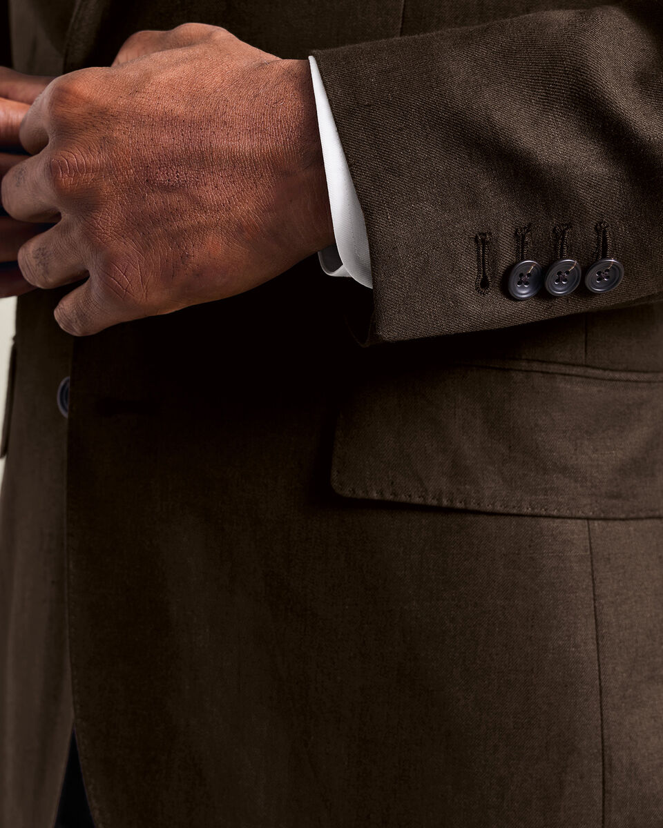Linen Suit - Chocolate Brown