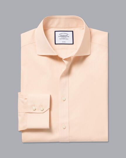 Cutaway Collar Non-Iron Poplin Shirt - Peach