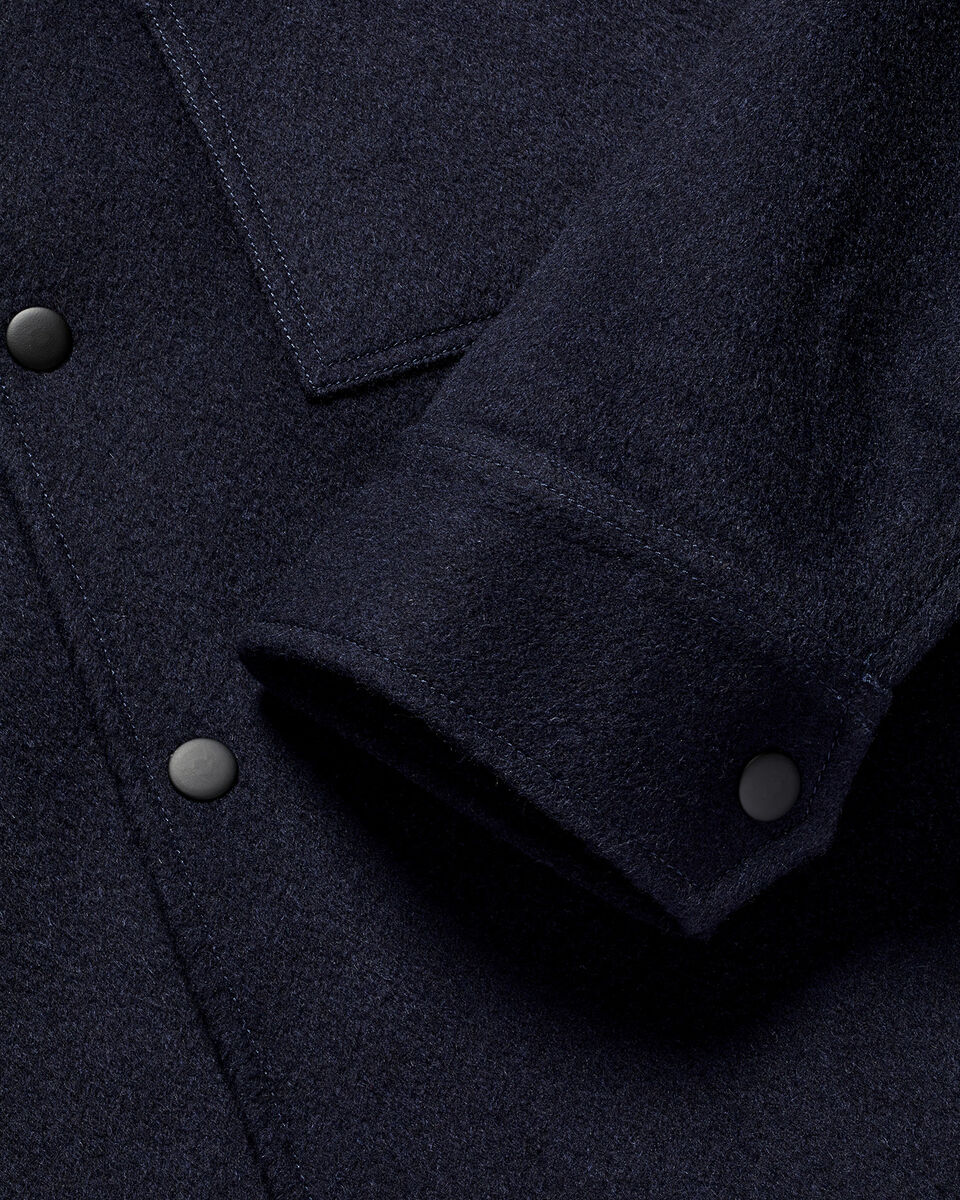 Veste Harrington en Laine - Bleu Marine