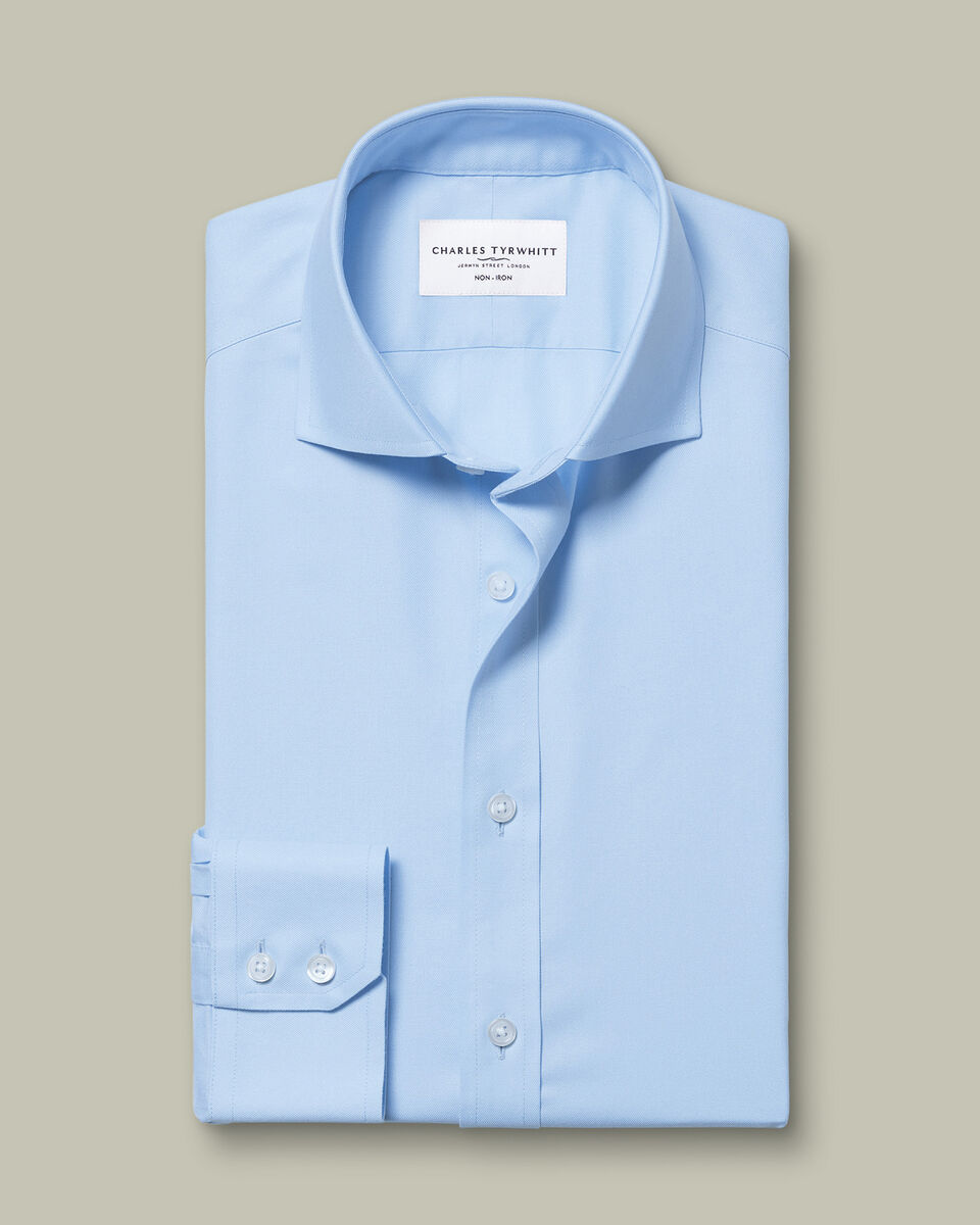 Non-Iron Twill Shirt - Sky Blue