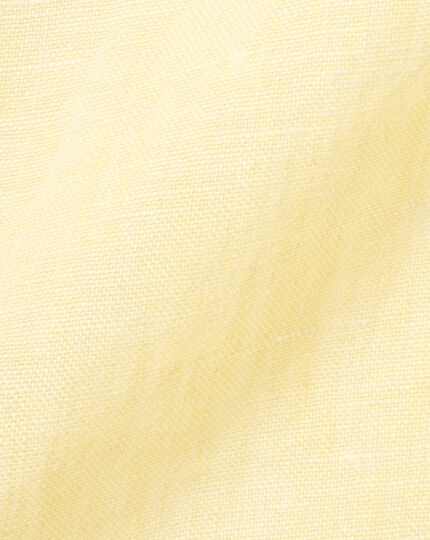 Hemd aus reinem Leinen - Zitronengelb