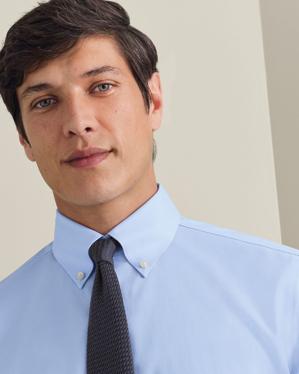 Non-Iron Twill Shirt - Sky Blue