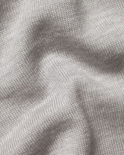 Merino V-Neck Sweater - Silver