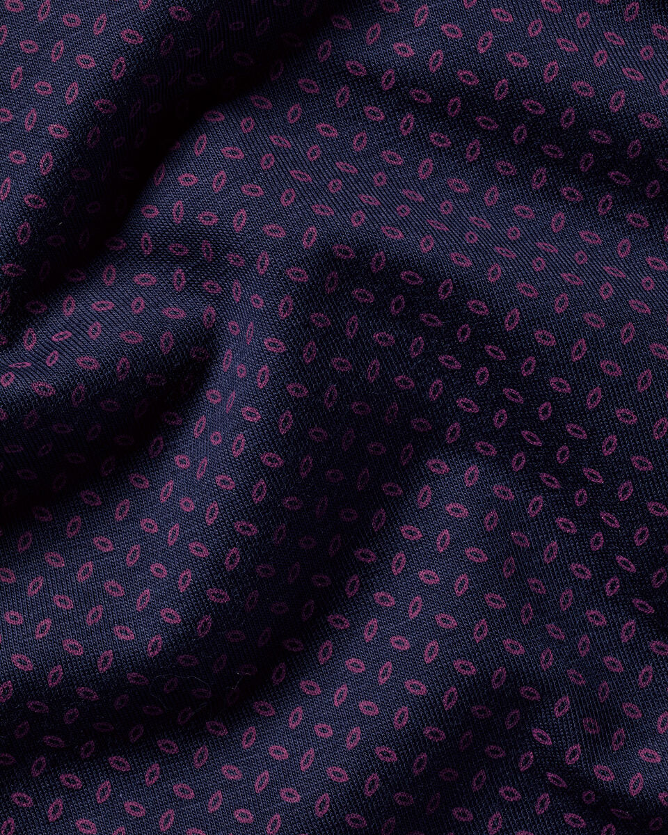 Performance Geo Print Polo - Navy