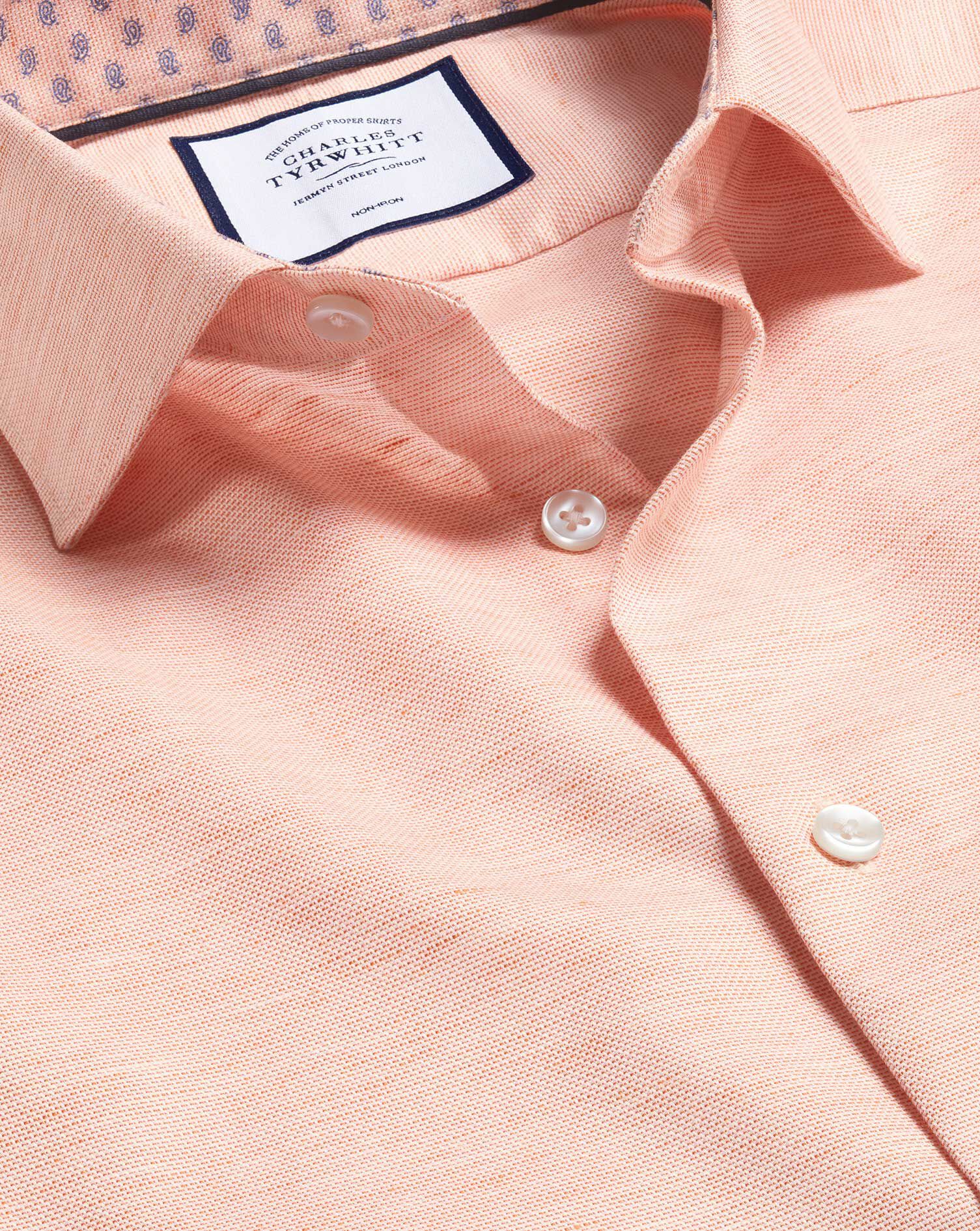 Business Casual Collar Cotton Linen 