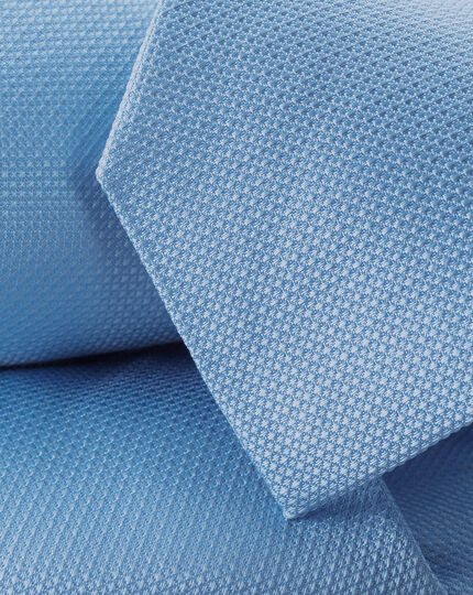 Stain Resistant Silk Tie - Sky Blue