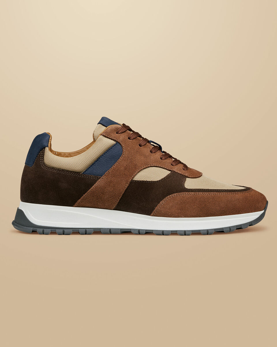 Budapester Sneaker aus Leder - Walnussbraun | Charles Tyrwhitt