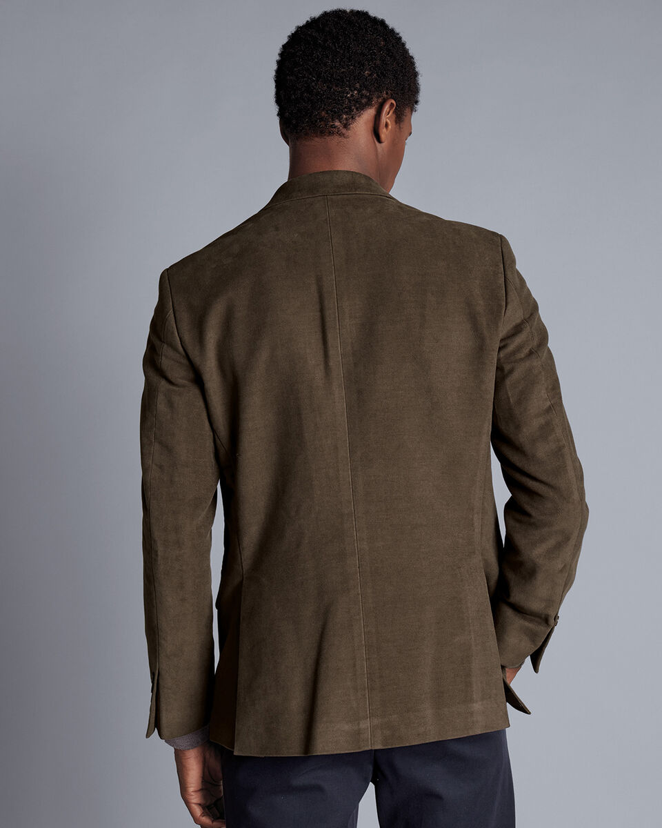 Italian Moleskin Jacket Mocha Charles Tyrwhitt