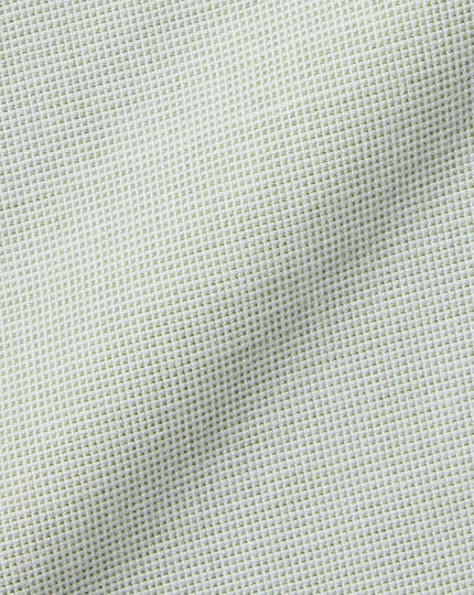 Cotton Linen Short Sleeve Shirt - Light Green