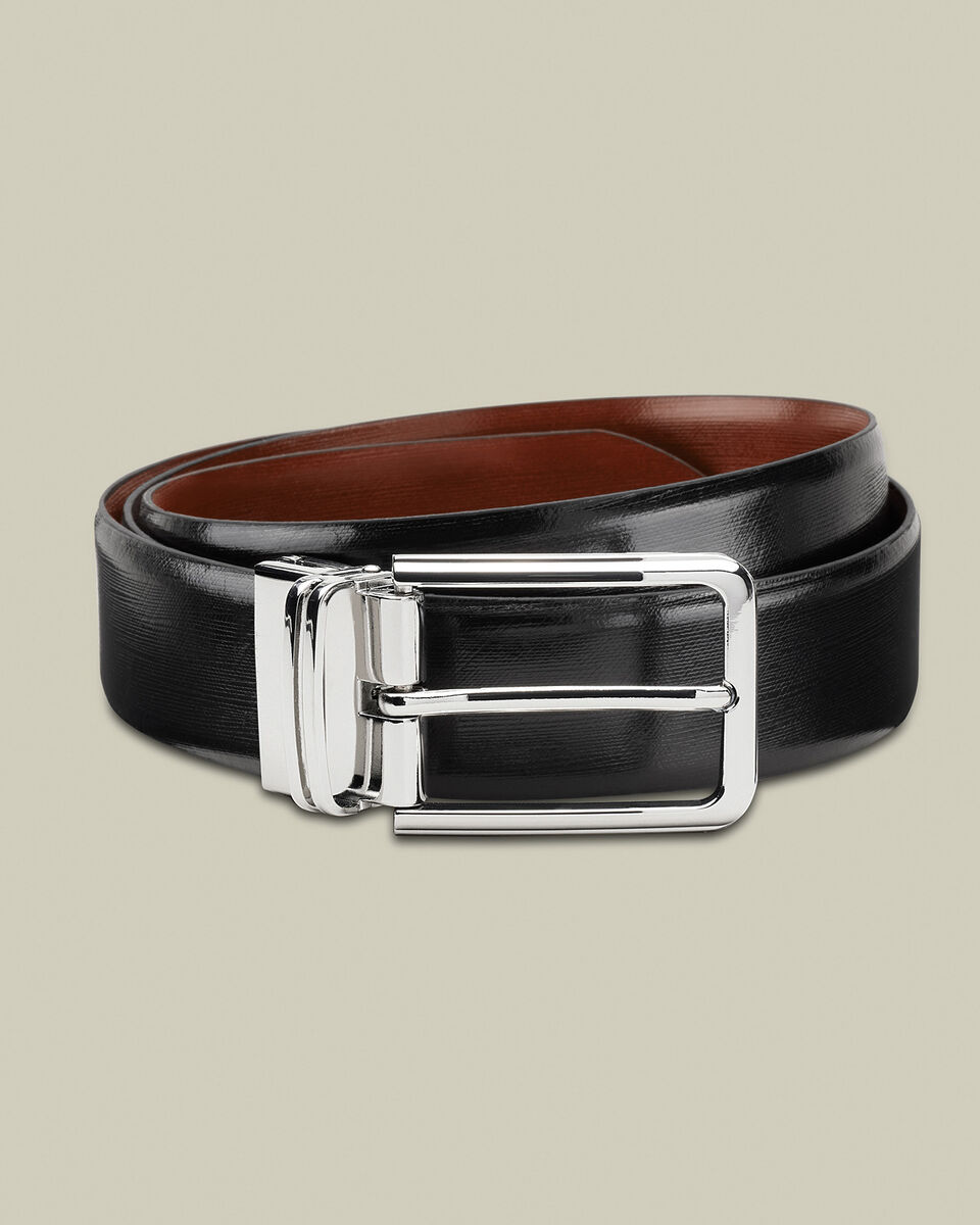 Ceinture r&eacute;versible de c&eacute;r&eacute;monie - Noir et marron