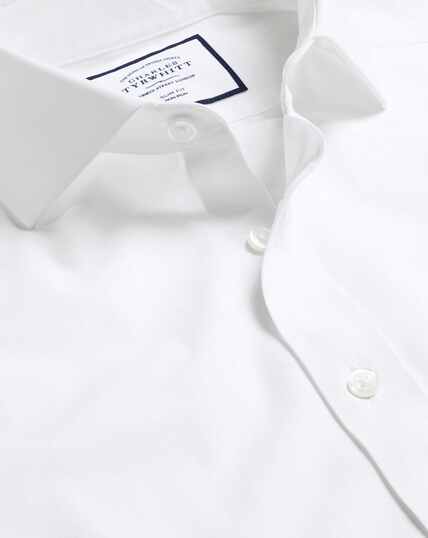 Cutaway Collar Non-Iron 4 Way Stretch Shirt - White