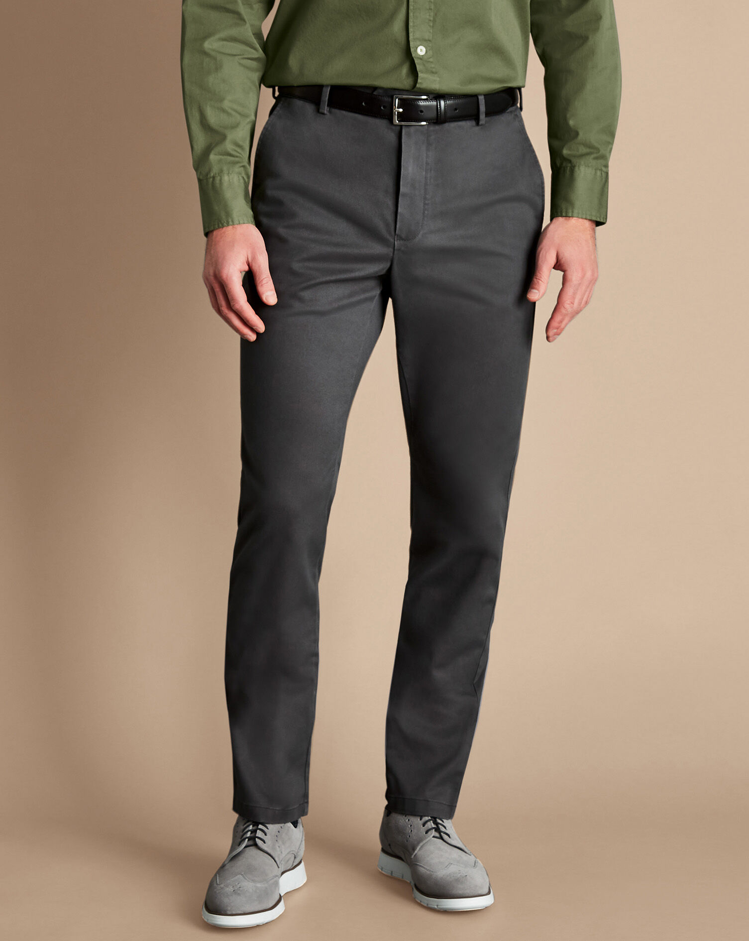 Men's Chino Trousers: Black, Grey 