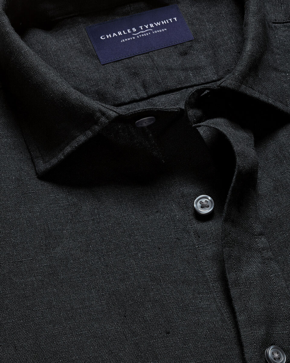 Chemise en pur lin &ndash; Noir