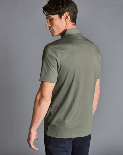 Smart Jersey Polo - Sage Green