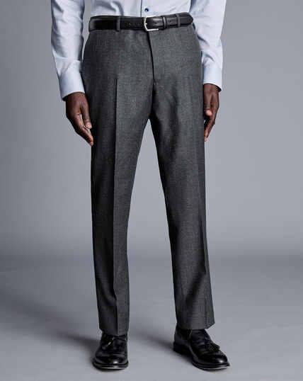 Italian Pindot Suit Trousers - Grey