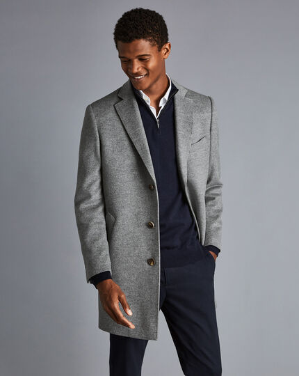 Mantel aus Wolle - Grau