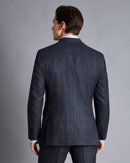 Prince of Wales Check Suit - Denim Blue