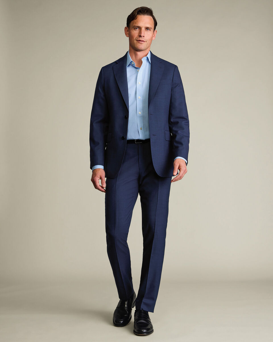 Ultimate Performance Sharkskin Suit Trousers &ndash; Indigo Blue