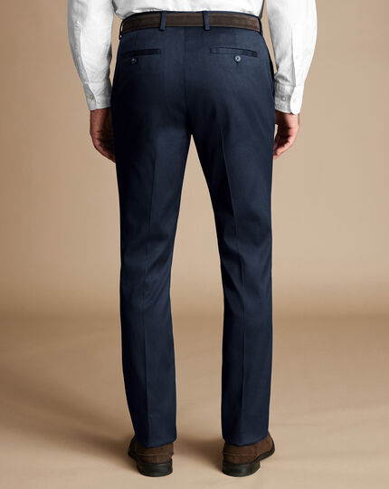 Smart Stretch Texture Pants - Denim Blue