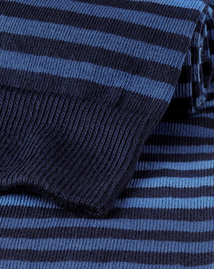 Tonal Stripe Socks - Blue
