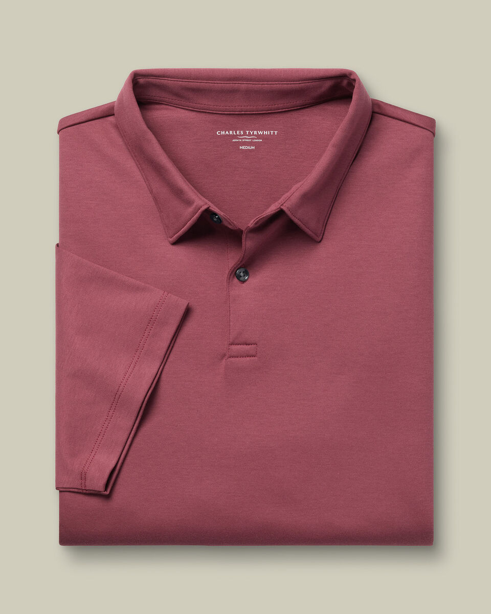 Smart Jersey Polo - Dark Pink