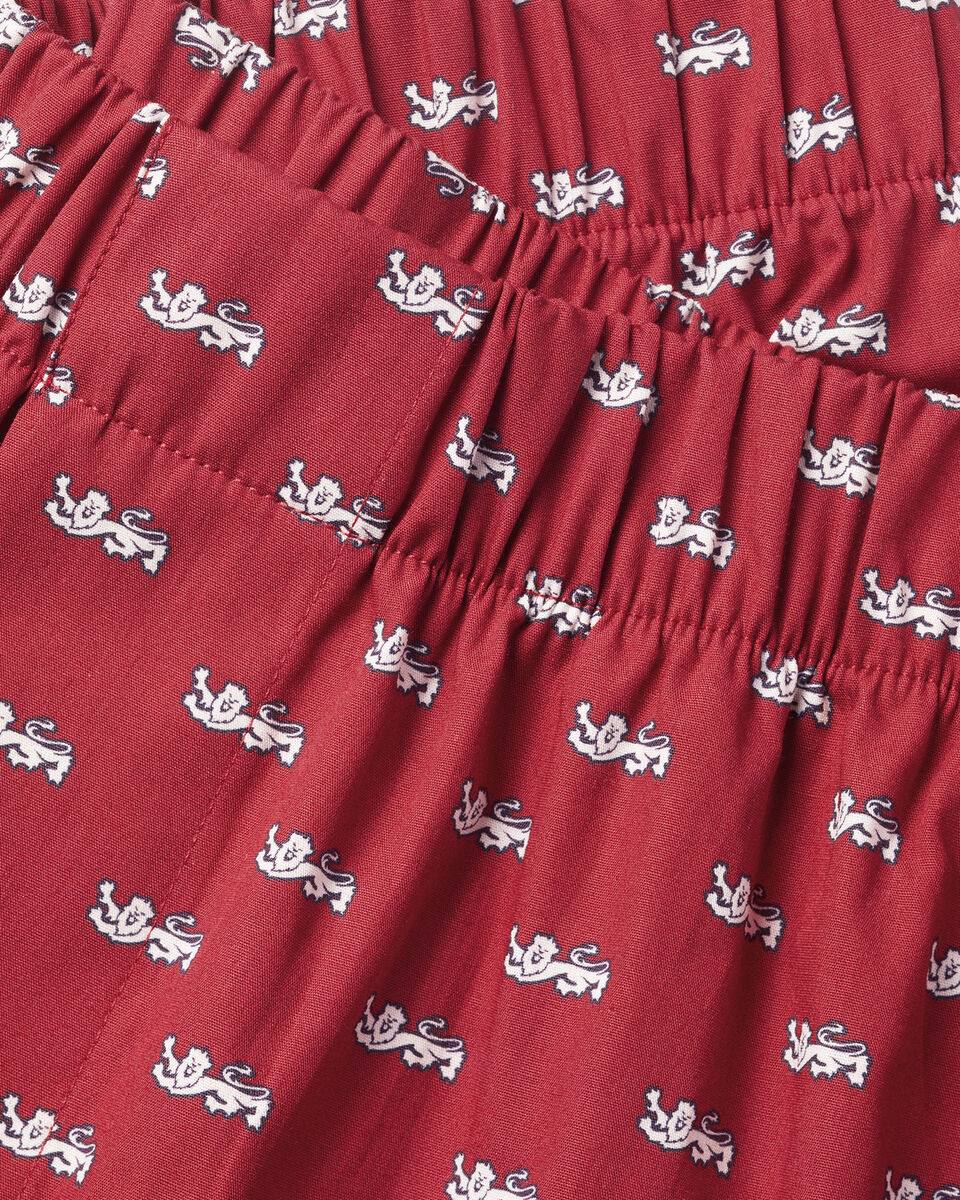 The Lions Print Woven Boxers - Red