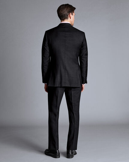 Von Natur aus elastischer Twill-Anzug - Schwarz