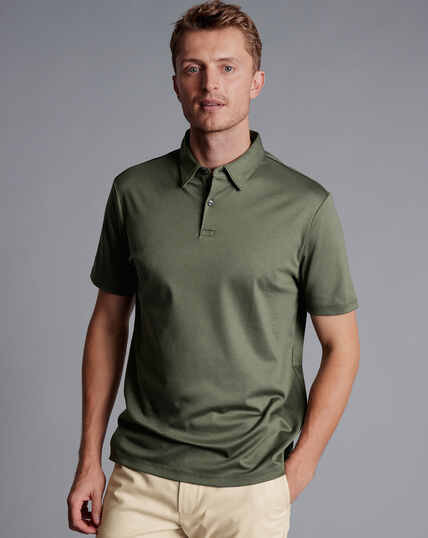 Smart Jersey Polo - Olive Green
