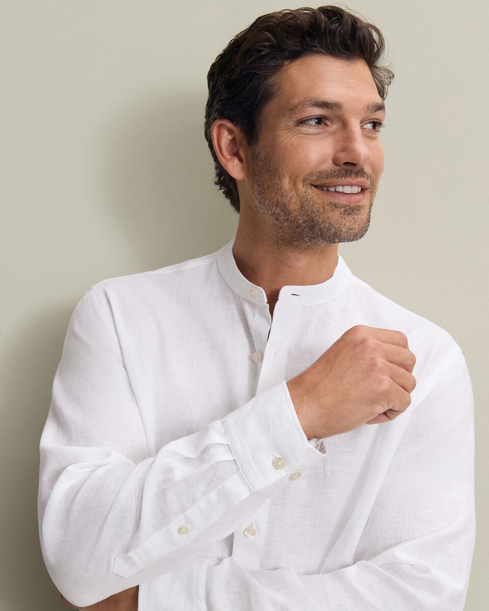 Chemise sans col - Blanc