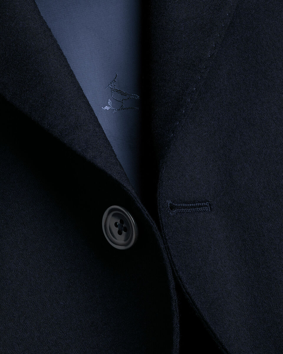 Italian Luxury Flannel Suit - Navy