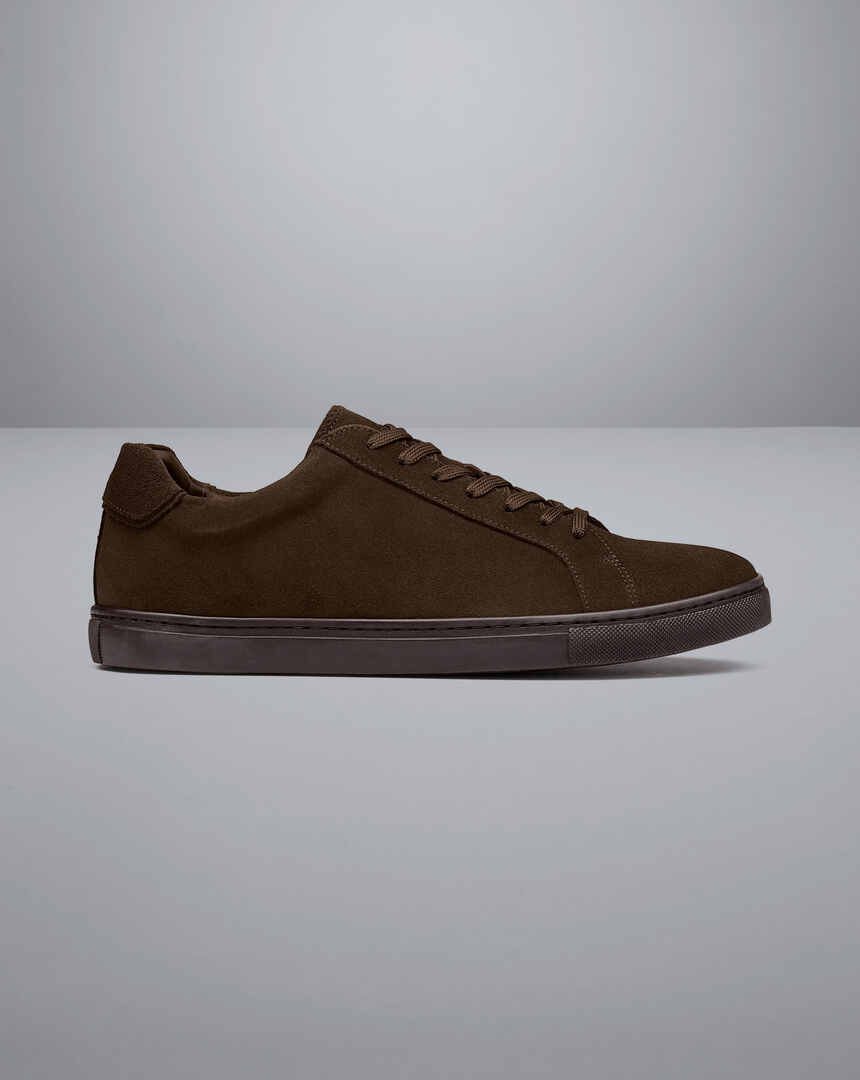 Suede Trainers - Chocolate Brown