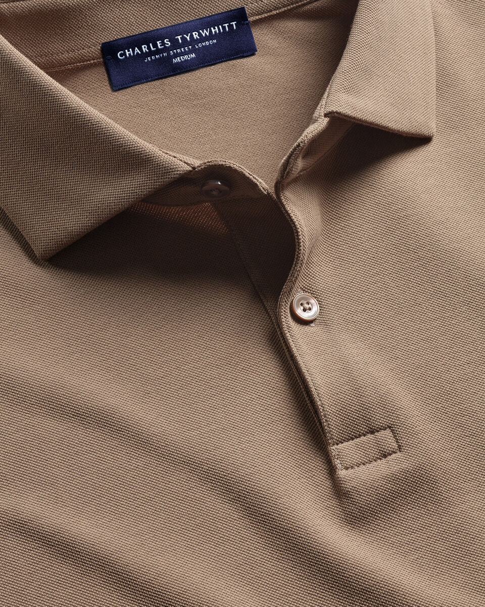 Smart Pique Polo - Camel