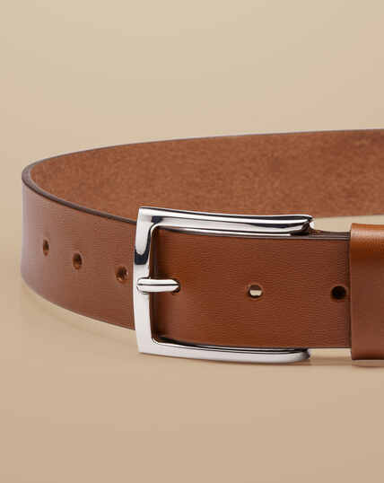 Made In England Leather Chino Belt - Tan