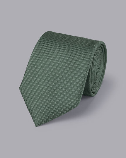Stain Resistant Silk Tie - Sage Green