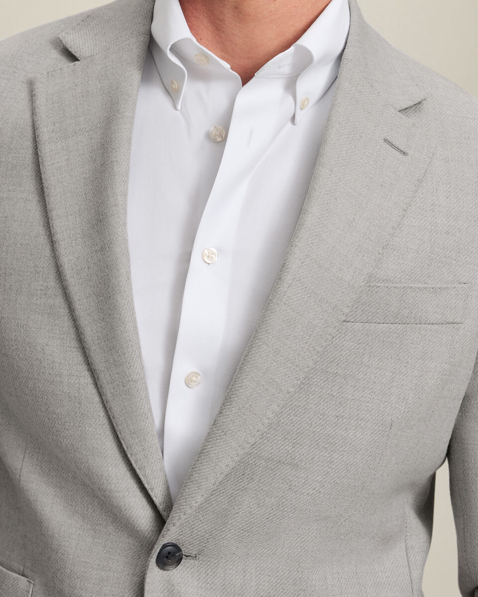 Veste en laine et soie - Gris argent