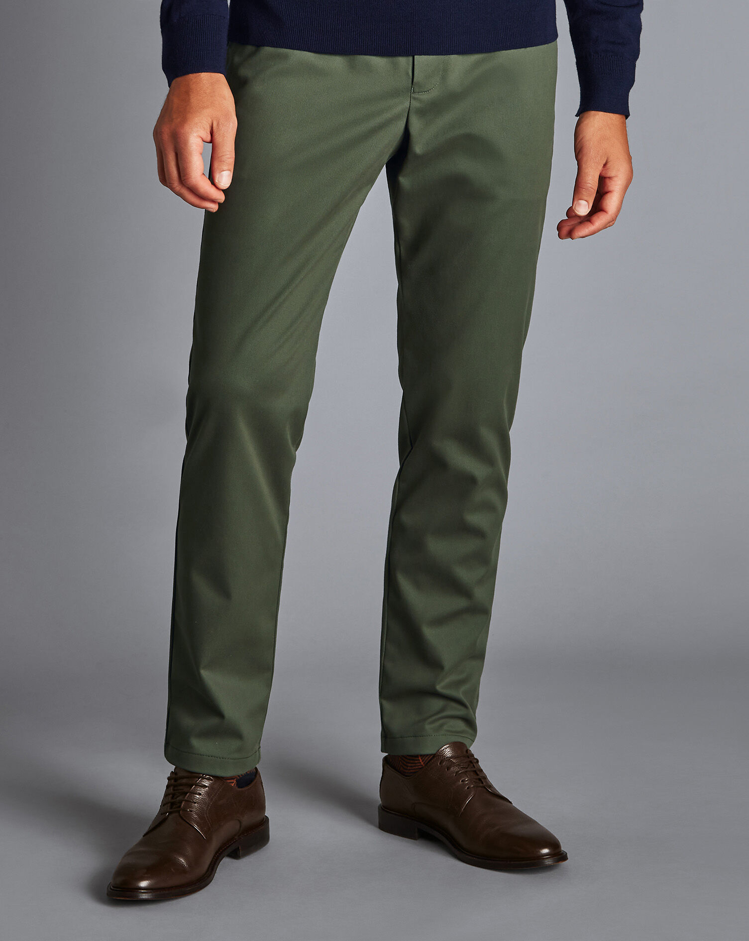 Non-Iron Chinos - Forest Green 