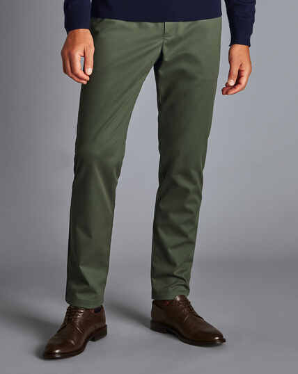 Non-Iron Chinos - Forest Green