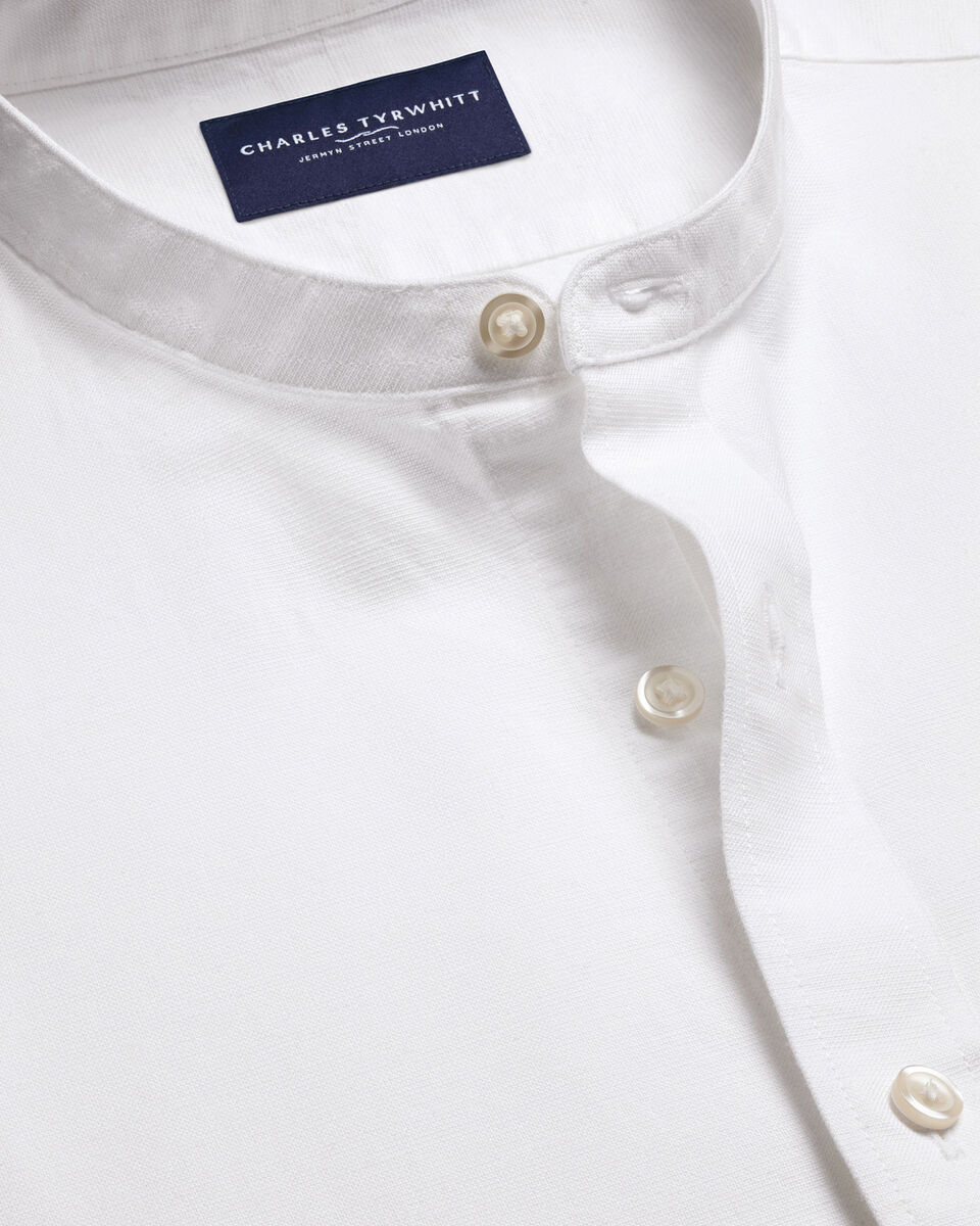 Chemise sans col - Blanc