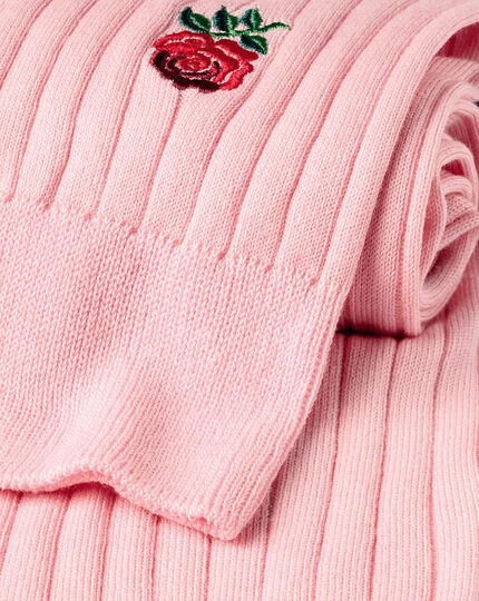 Rfu Cotton Rib Socks - Light Pink