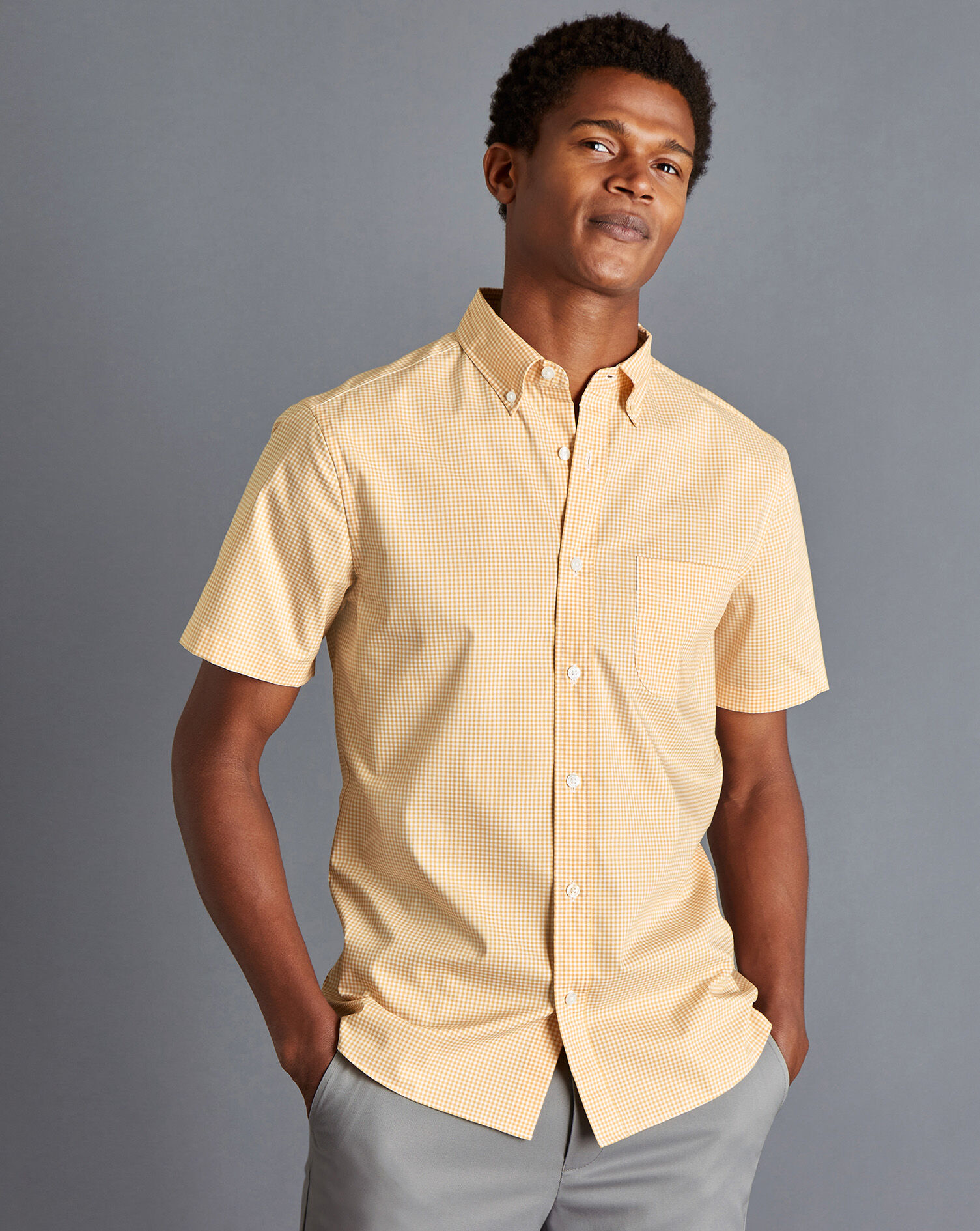 Button-Down Collar Non-Iron Stretch 