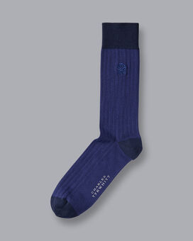 England Rugby Cotton Rib Socks - French Blue