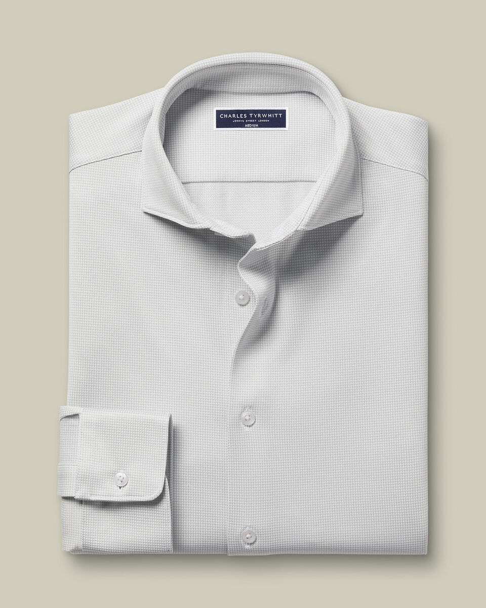 Chemise Performance en jersey - Gris argent et blanc