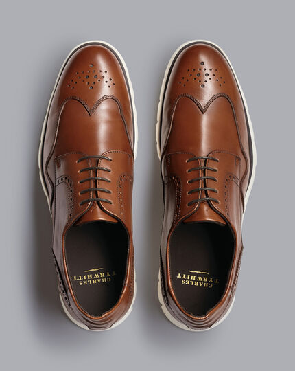 Leather Hybrid Sneakers - Walnut Brown