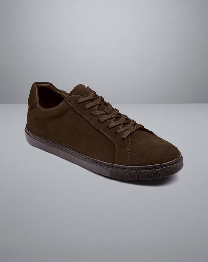 Suede Trainers - Chocolate Brown