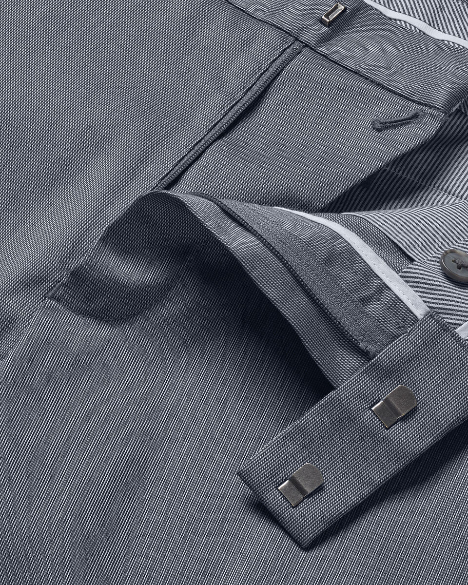 Smart Textured Pants - Steel Blue