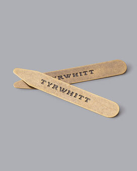 3 Pack Solid Brass Classic Collar Stiffeners
