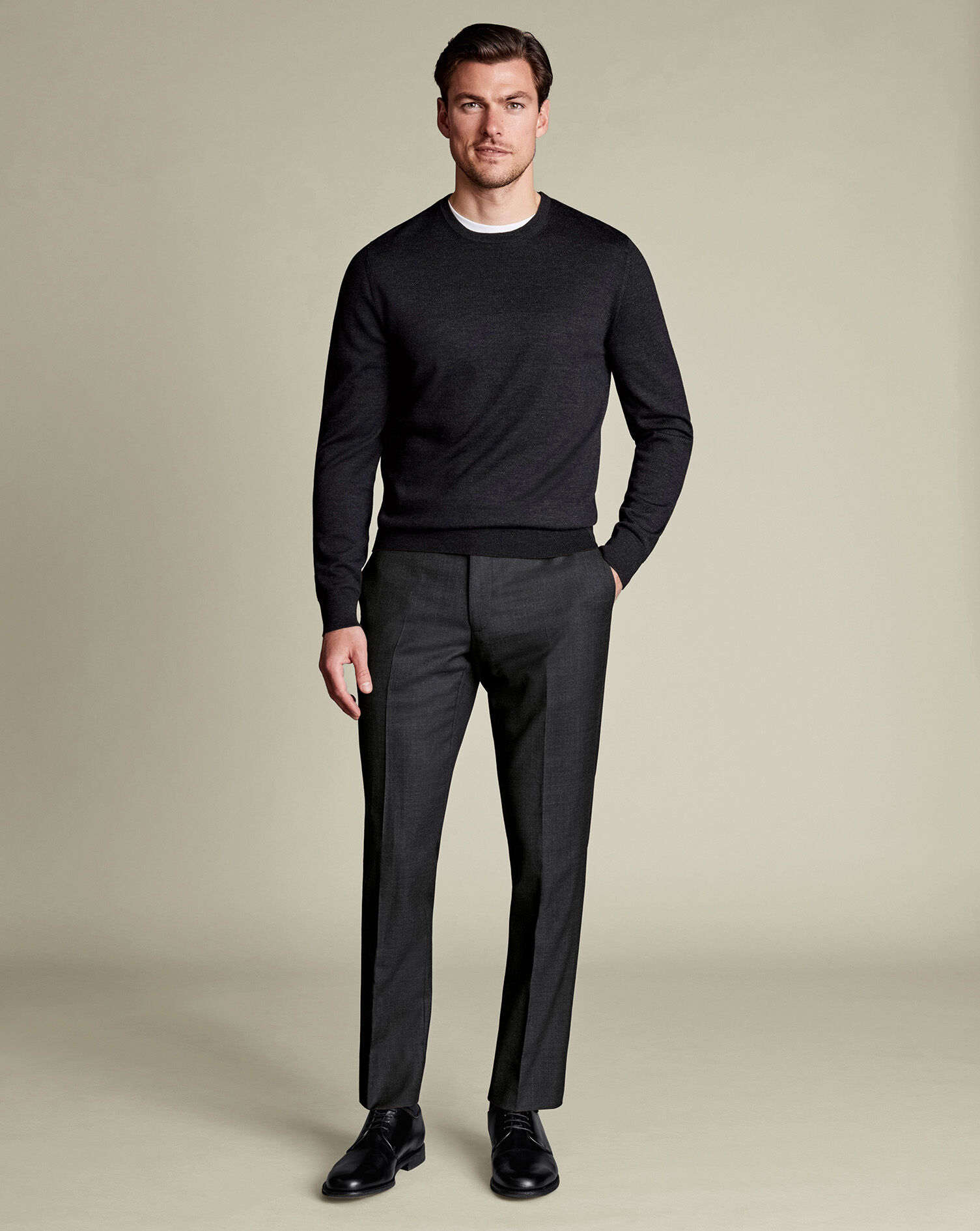 Men's Gray Suit Pants | Charles Tyrwhitt US