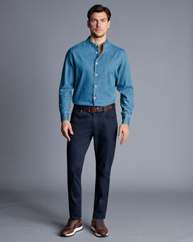 5-Pocket-Jeans aus Twill - Dunkles Marineblau
