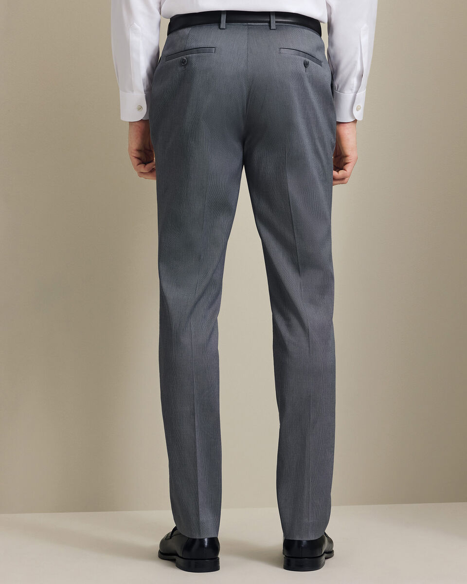 Smart Textured Pants - Steel Blue