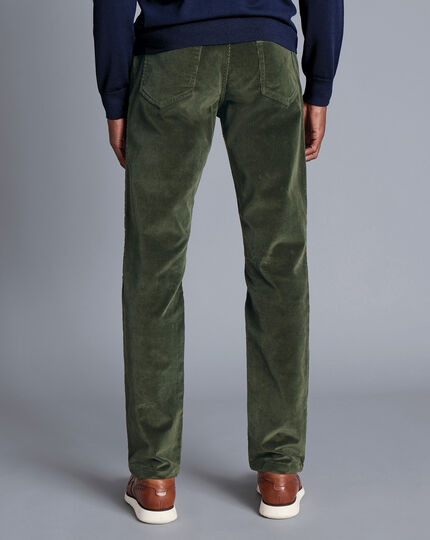 5-Pocket Corduroy Pants - Olive Green